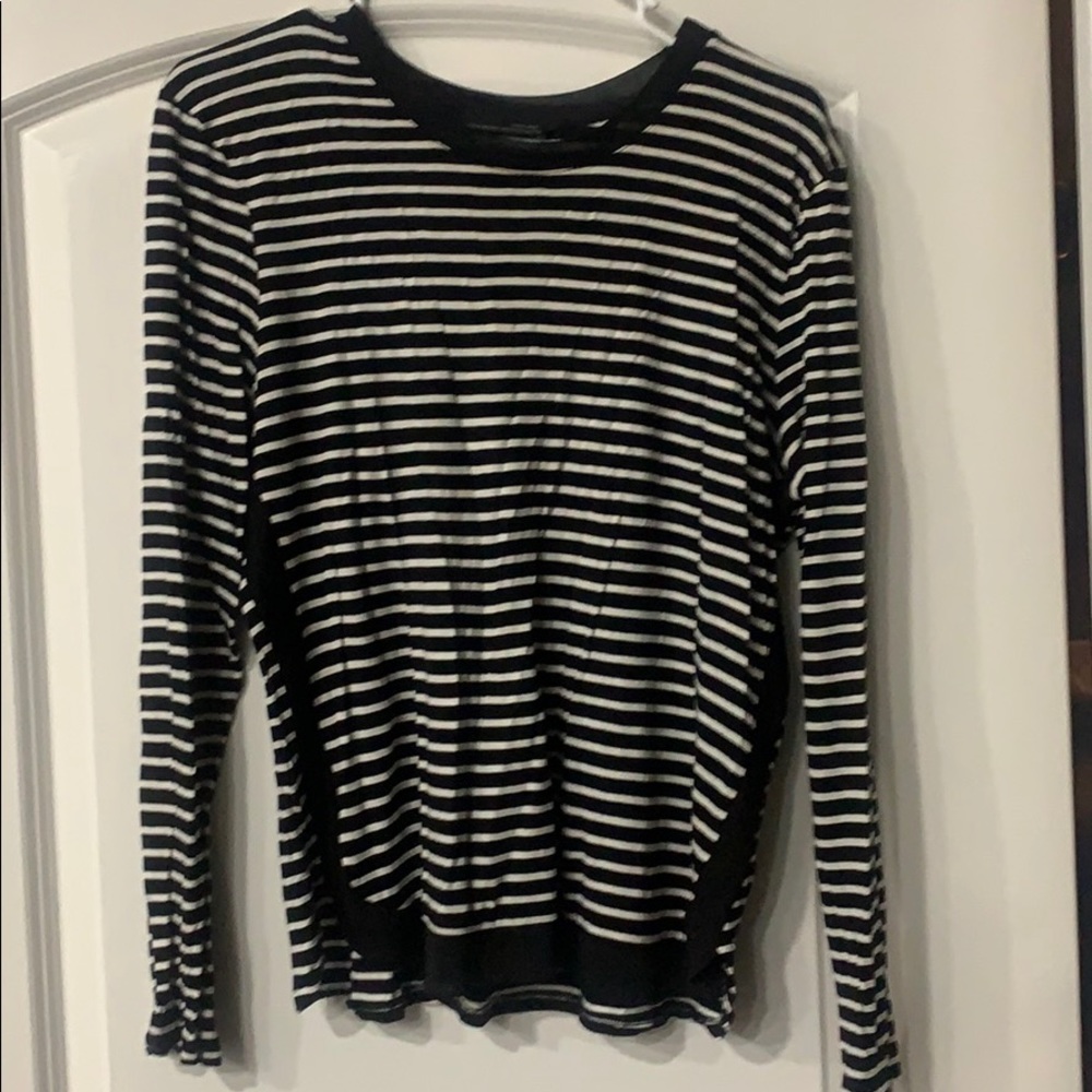 Zara Black and White Long Sleeve Shirt